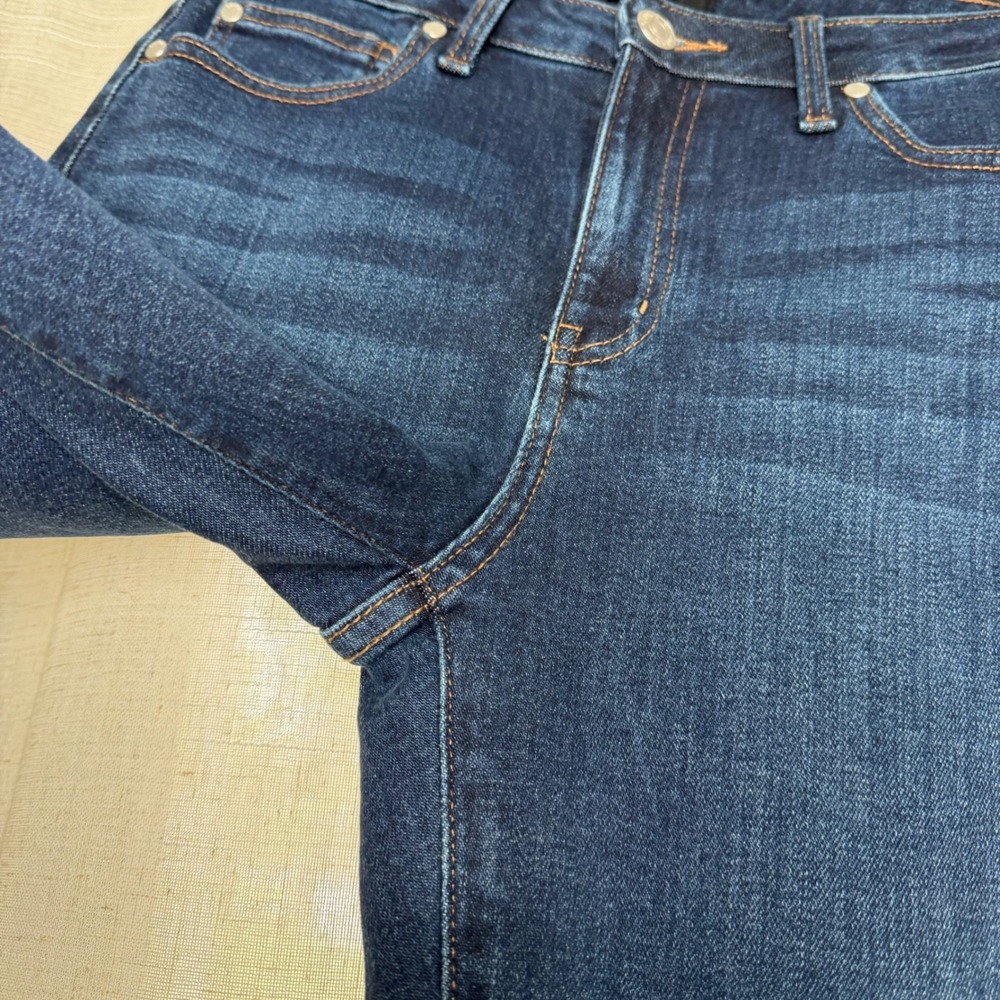 Quince High Rise Kick Flare Jeans Organic Cotton Midnight Blue Women's 26x26 - Picture 4 of 8